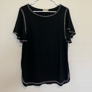 Remixmess Boutique Flutter Sleeve Blouse Large